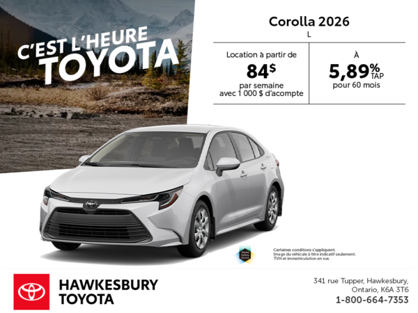 Toyota Corolla 2026