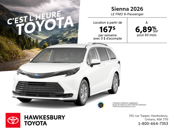 Toyota Sienna Hybrid 2026