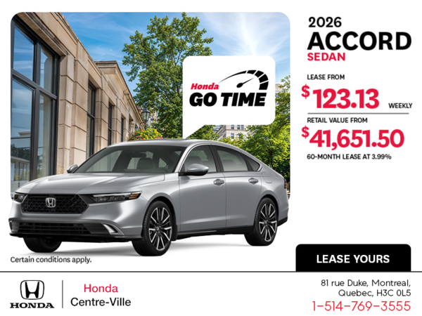 Get the 2026 Honda Accord!