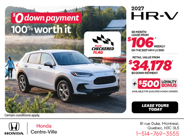 Get the 2027 Honda HR-V!