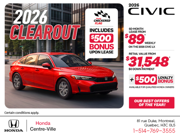 Get the 2026 Honda Civic!