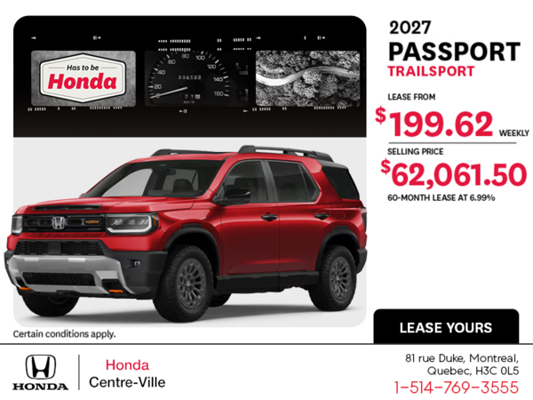 Get the 2027 Honda Passport!
