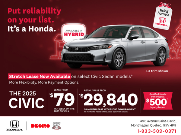 Get the 2025 Honda Civic!