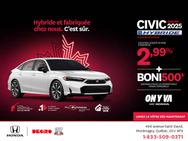 L'événement mensuel Honda !
