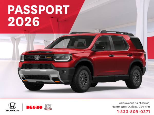 Obtenez le Honda Passport 2026 !