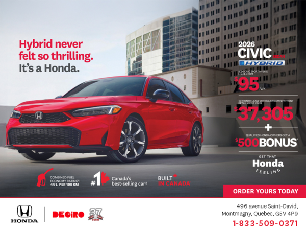 Get the 2026 Honda Civic Sedan Hybrid!