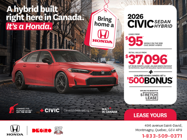 Get the 2026 Honda Civic Sedan Hybrid!