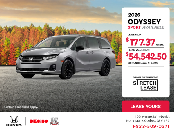 Get the 2026 Honda Odyssey!