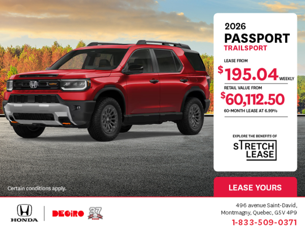 Get the 2026 Honda Passport!