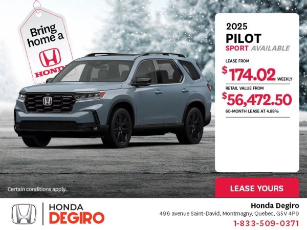 Get the 2025 Honda Pilot!