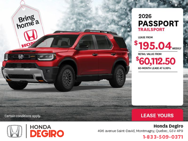 Get the 2026 Honda Passport!