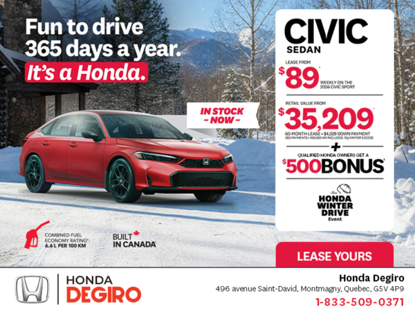 Get the 2026 Honda Civic Sedan!