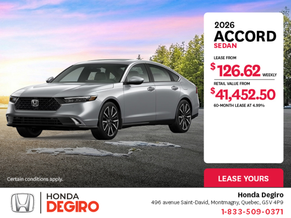 Get the 2026 Honda Accord!