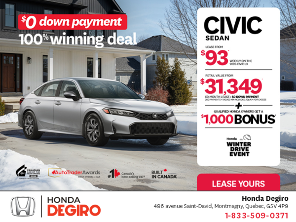 Get the 2026 Honda Civic Sedan!