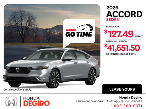 Get the 2026 Honda Accord!