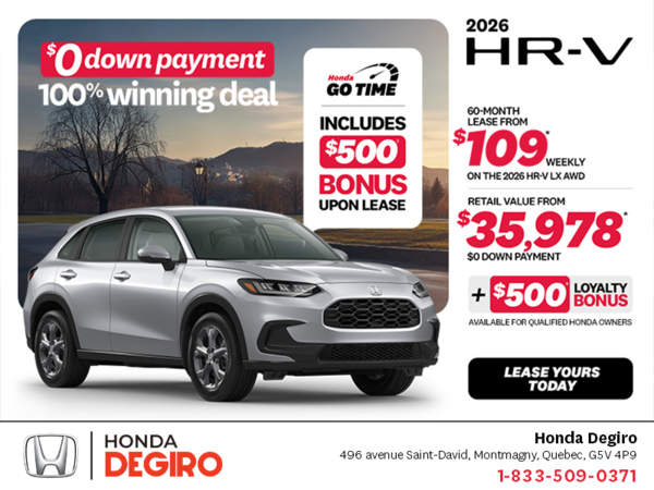 Get the 2026 Honda HR-V!