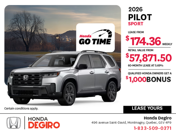 Get the 2026 Honda Pilot!