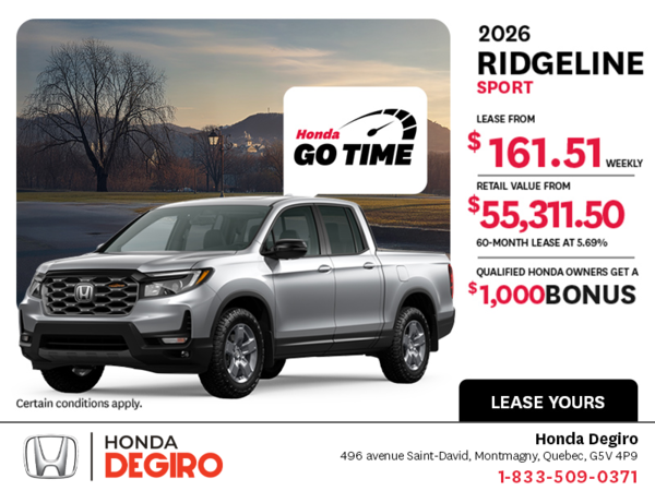 Get the 2026 Honda Ridgeline!