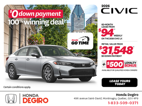 Get the 2026 Honda Civic!