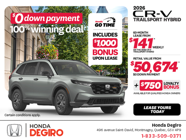 Get the 2026 Honda CR-V Hybrid!