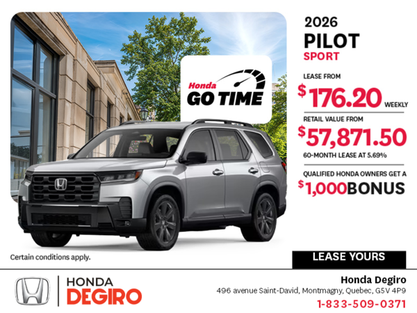 Get the 2026 Honda Pilot!