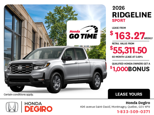 Get the 2026 Honda Ridgeline!