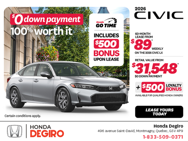 Get the 2026 Honda Civic!