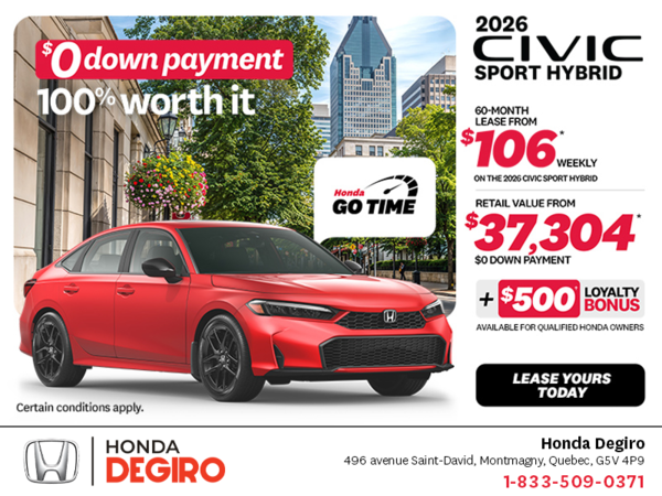 Get the 2026 Honda Civic Sedan Hybrid!
