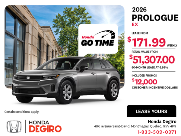 Get the 2026 Honda Prologue!