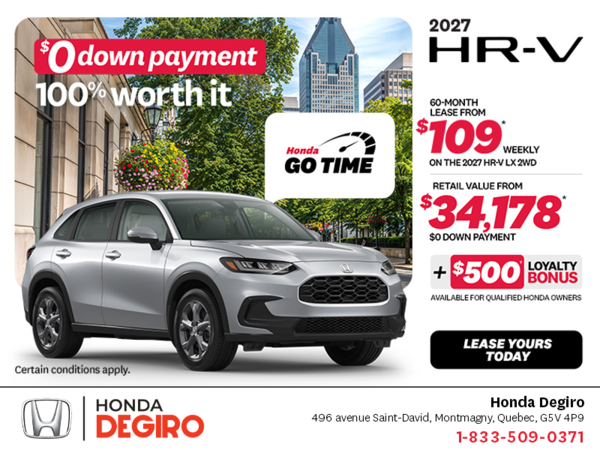Get the 2027 Honda HR-V!