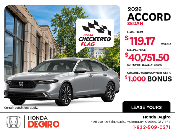 Get the 2026 Honda Accord!