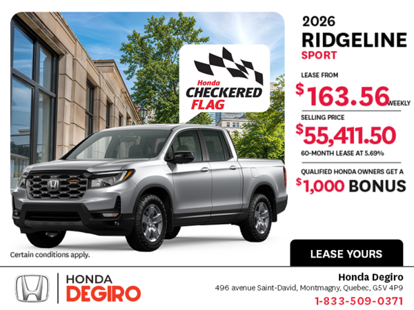 Get the 2026 Honda Ridgeline!