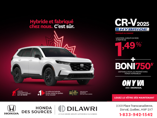 Obtenez le Honda CR-V Hybride 2025!
