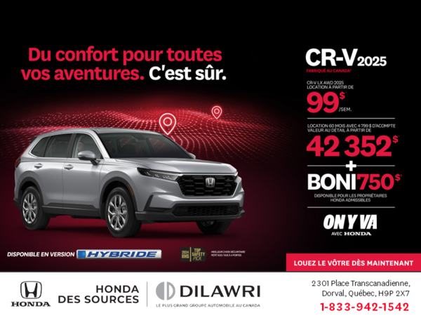 Obtenez le Honda CR-V 2025!