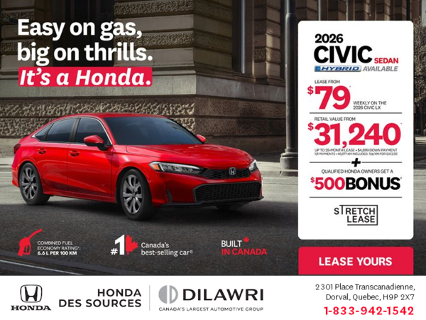 Get the 2026 Honda Civic Sedan!