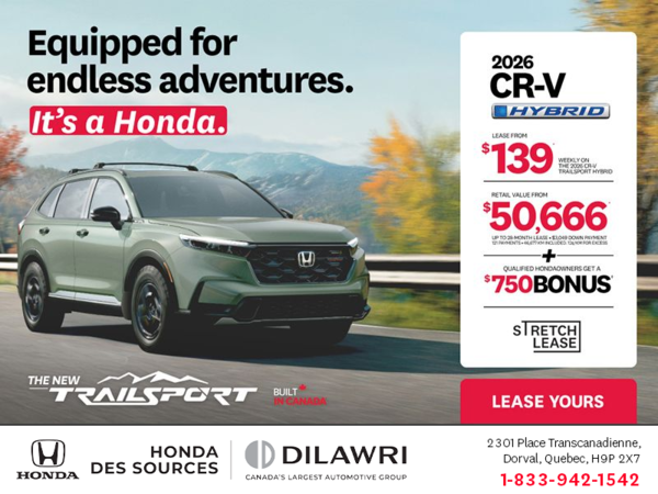 Get the 2026 Honda CR-V Hybrid!