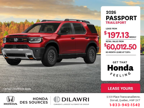 Get the 2026 Honda Passport!