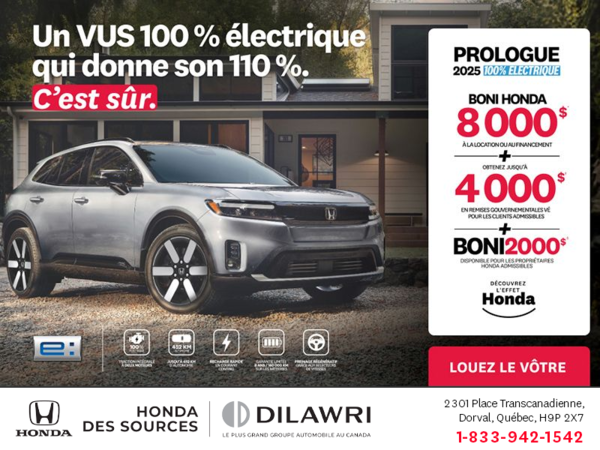 Obtenez le Honda Prologue 2025 !