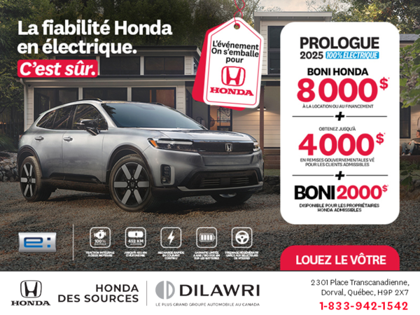 Obtenez le Honda Prologue 2025 !