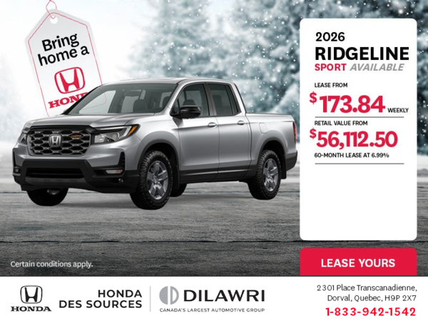 Get the 2026 Honda Ridgeline!