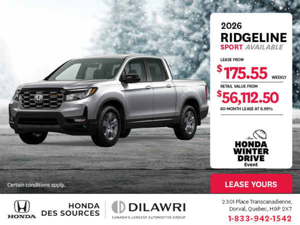 Get the 2026 Honda Ridgeline!