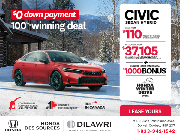 Get the 2026 Honda Civic Sedan Hybrid!