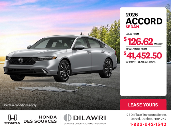 Get the 2026 Honda Accord!