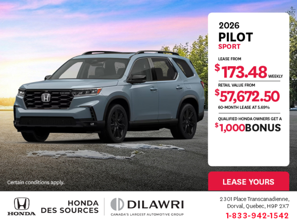 Get the 2026 Honda Pilot!
