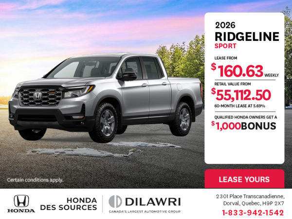 Get the 2026 Honda Ridgeline!