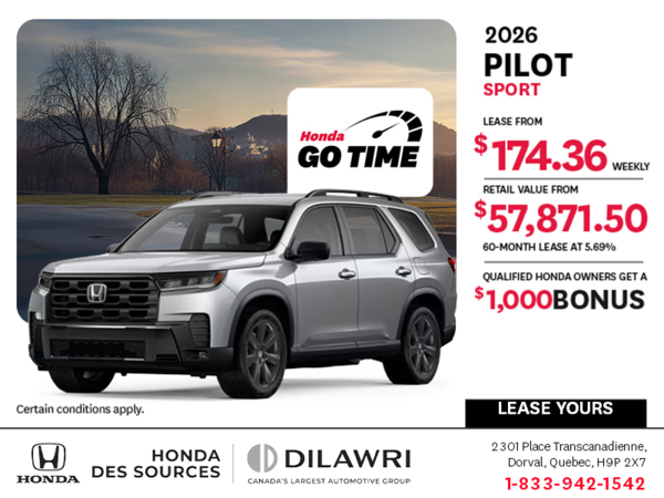 Get the 2026 Honda Pilot!