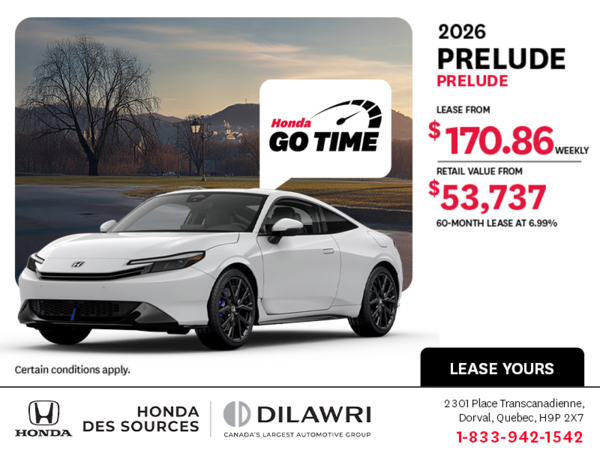 Get the 2026 Honda Prelude!