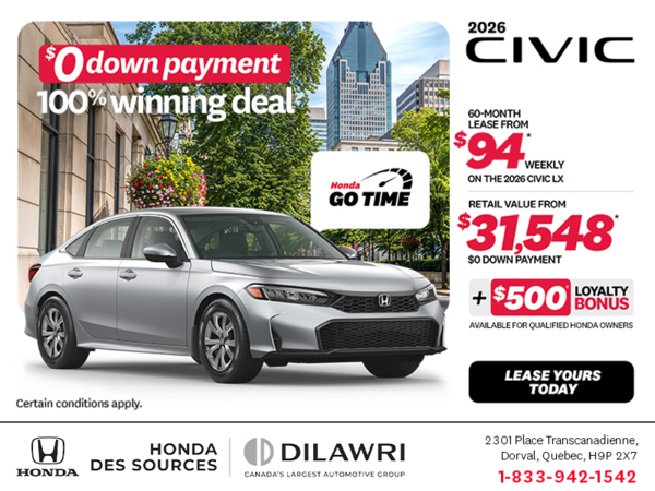 Get the 2026 Honda Civic!