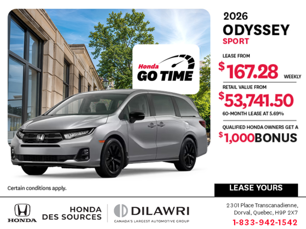 Get the 2026 Honda Odyssey!