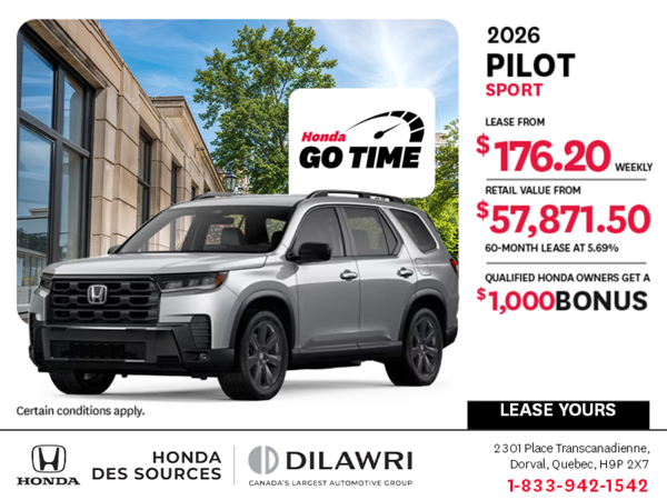 Get the 2026 Honda Pilot!